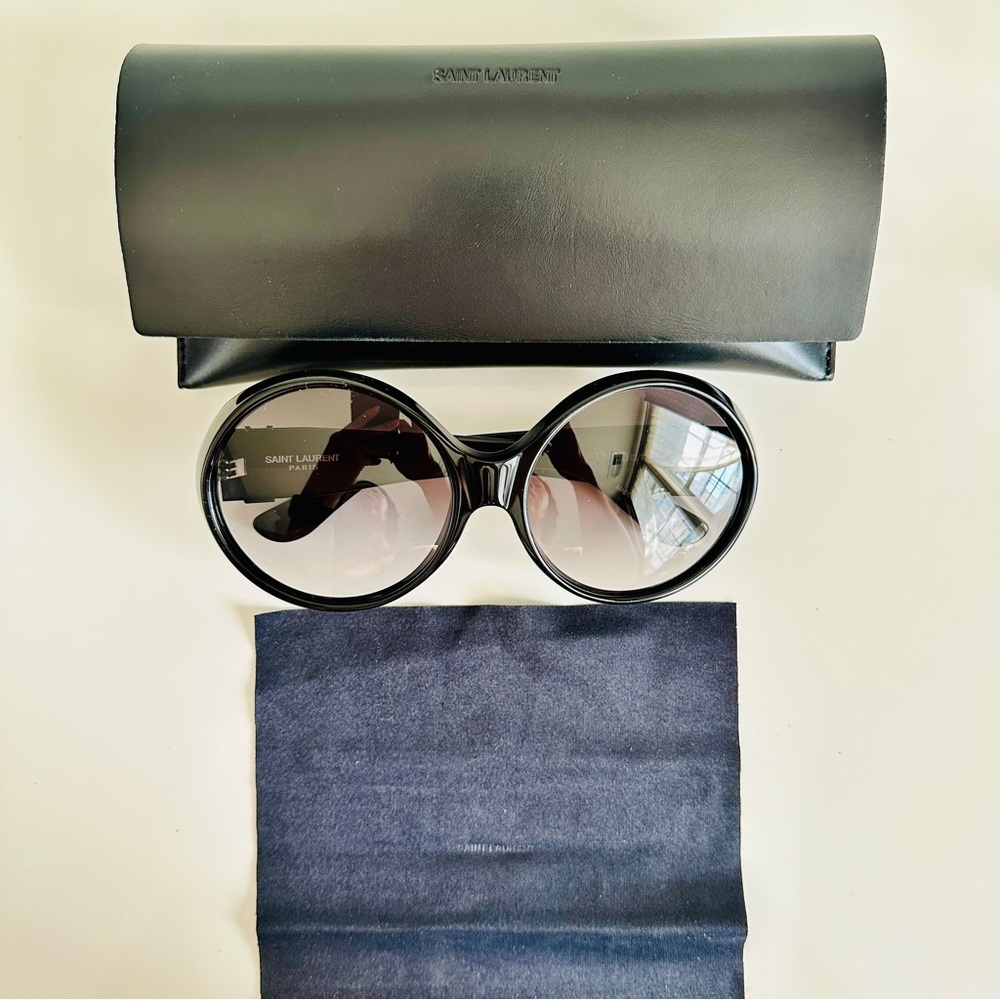 Saint Laurent Round Oversized Sunglasses SL M1/F 003 - Picture 6 of 7